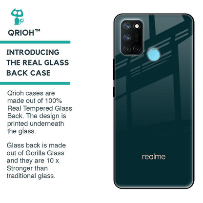 Hunter Green Glass Case For Realme 7i
