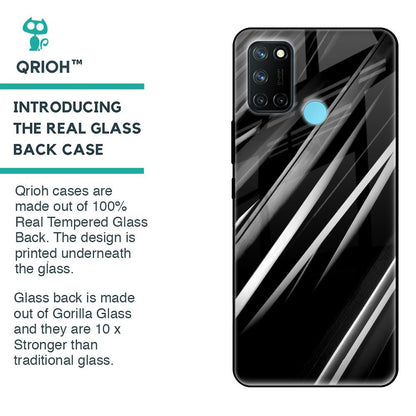 Black & Grey Gradient Glass Case For Realme 7i