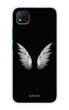 White Angel Wings Poco C3 Back Cover