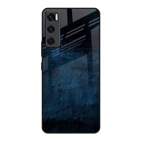 Dark Blue Grunge Vivo V20 SE Glass Back Cover Online
