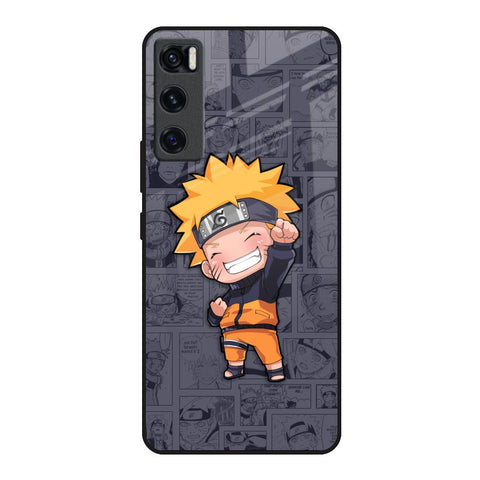 Orange Chubby Vivo V20 SE Glass Back Cover Online