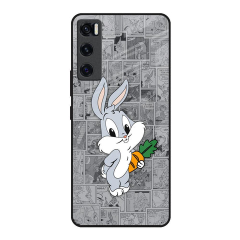 Cute Baby Bunny Vivo V20 SE Glass Back Cover Online