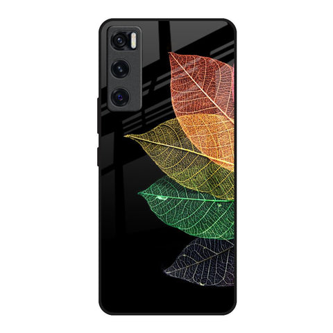 Colorful Leaves Vivo V20 SE Glass Back Cover Online