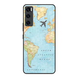 Travel Map Vivo V20 SE Glass Back Cover Online