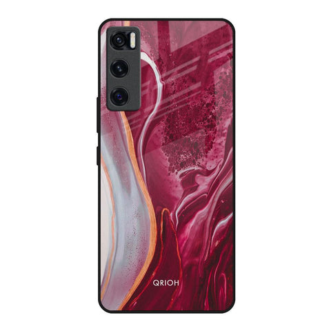 Crimson Ruby Vivo V20 SE Glass Back Cover Online