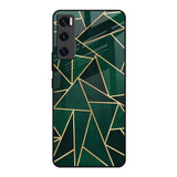 Abstract Green Vivo V20 SE Glass Back Cover Online