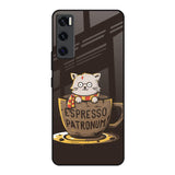 Tea With Kitty Vivo V20 SE Glass Back Cover Online