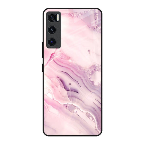 Diamond Pink Gradient Vivo V20 SE Glass Back Cover Online