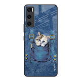 Kitty In Pocket Vivo V20 SE Glass Back Cover Online