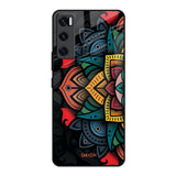 Retro Gorgeous Flower Vivo V20 SE Glass Back Cover Online
