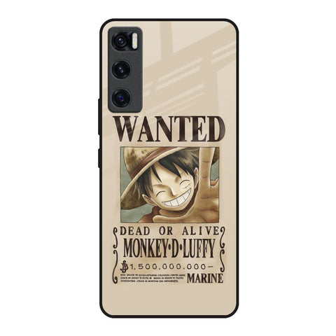 Luffy Wanted Vivo V20 SE Glass Back Cover Online