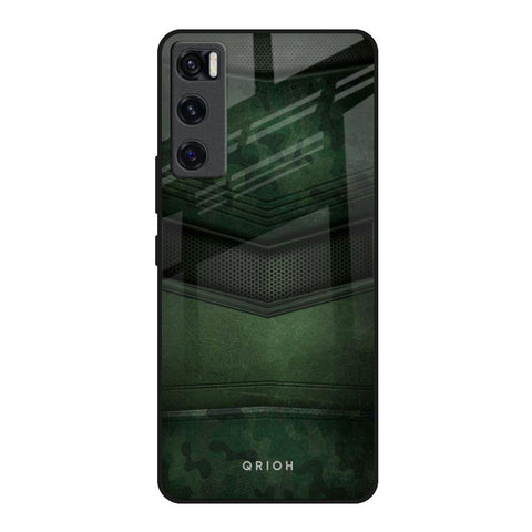 Green Leather Vivo V20 SE Glass Back Cover Online