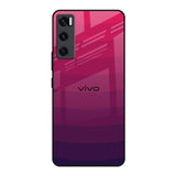 Wavy Pink Pattern Vivo V20 SE Glass Back Cover Online