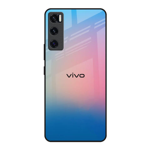 Blue & Pink Ombre Vivo V20 SE Glass Back Cover Online