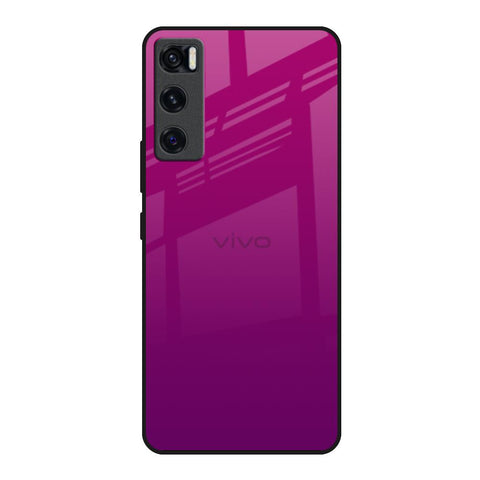 Magenta Gradient Vivo V20 SE Glass Back Cover Online