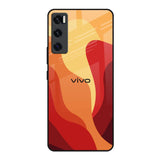 Magma Color Pattern Vivo V20 SE Glass Back Cover Online