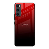 Maroon Faded Vivo V20 SE Glass Back Cover Online