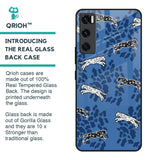 Blue Cheetah Glass Case for Vivo V20 SE