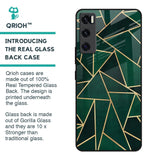 Abstract Green Glass Case For Vivo V20 SE