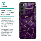 Geometric Purple Glass Case For Vivo V20 SE