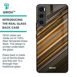Diagonal Slash Pattern Glass Case for Vivo V20 SE