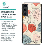 Abstract Faces Glass Case for Vivo V20 SE