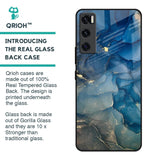 Blue Cool Marble Glass Case for Vivo V20 SE