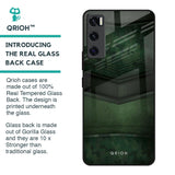 Green Leather Glass Case for Vivo V20 SE