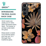 Lines Pattern Flowers Glass Case for Vivo V20 SE