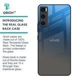 Blue Grey Ombre Glass Case for Vivo V20 SE
