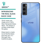 Vibrant Blue Texture Glass Case for Vivo V20 SE
