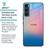 Blue & Pink Ombre Glass case for Vivo V20 SE