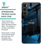 Polygonal Blue Box Glass Case For Vivo V20 SE