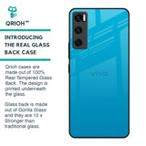 Blue Aqua Glass Case for Vivo V20 SE