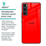 Blood Red Glass Case for Vivo V20 SE