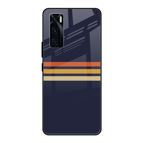 Tricolor Stripes Vivo V20 SE Glass Cases & Covers Online