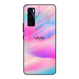 Colorful Waves Vivo V20 SE Glass Cases & Covers Online
