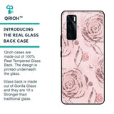 Shimmer Roses Glass case for Vivo V20 SE