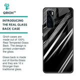 Black & Grey Gradient Glass Case For Vivo V20 SE