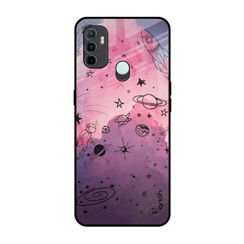 Space Doodles Oppo A33 Glass Back Cover Online