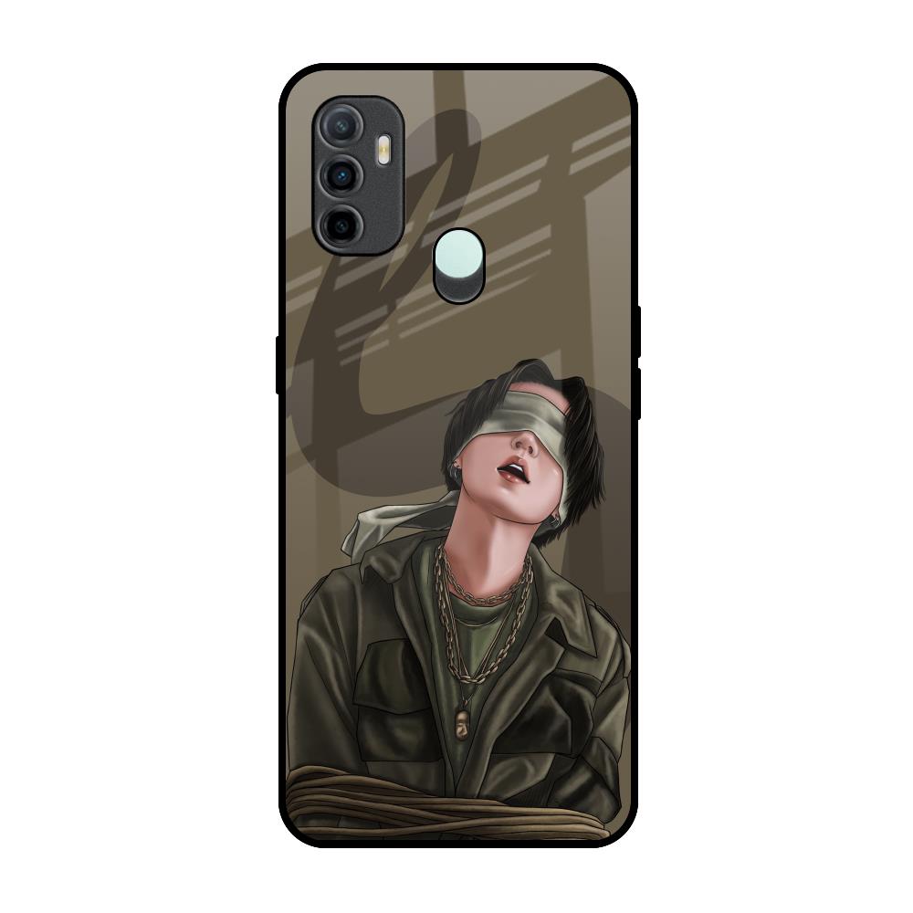 Blind Fold Oppo A33 Glass Back Cover Online
