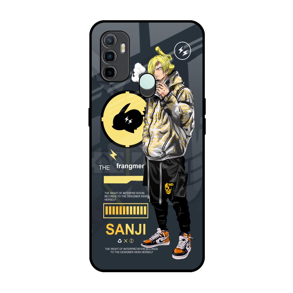 Cool Sanji Oppo A33 Glass Back Cover Online