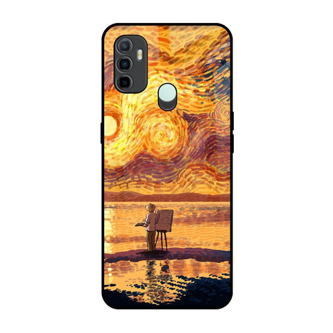 Sunset Vincent Oppo A33 Glass Back Cover Online