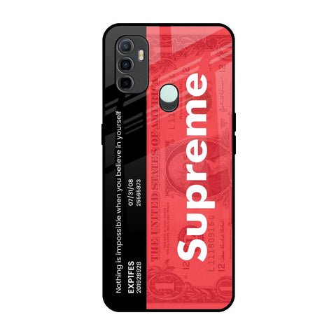 Supreme Ticket Oppo A33 Glass Back Cover Online