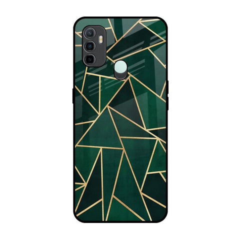 Abstract Green Oppo A33 Glass Back Cover Online