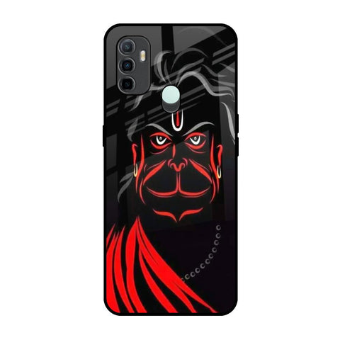 Lord Hanuman Oppo A33 Glass Back Cover Online