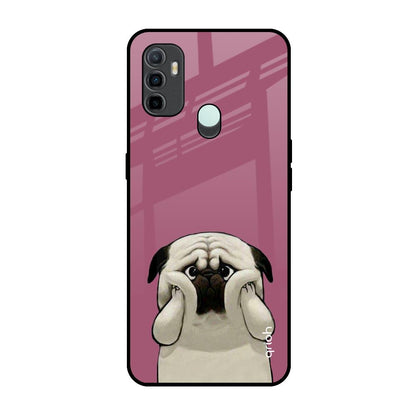 Funny Pug Face Oppo A33 Glass Back Cover Online
