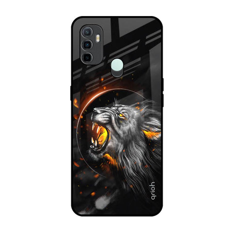 Aggressive Lion Oppo A33 Glass Back Cover Online