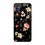 Black Spring Floral Oppo A33 Glass Back Cover Online