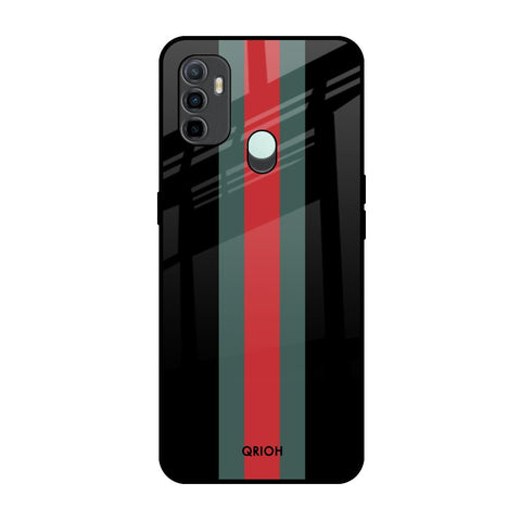 Vertical Stripes Oppo A33 Glass Back Cover Online